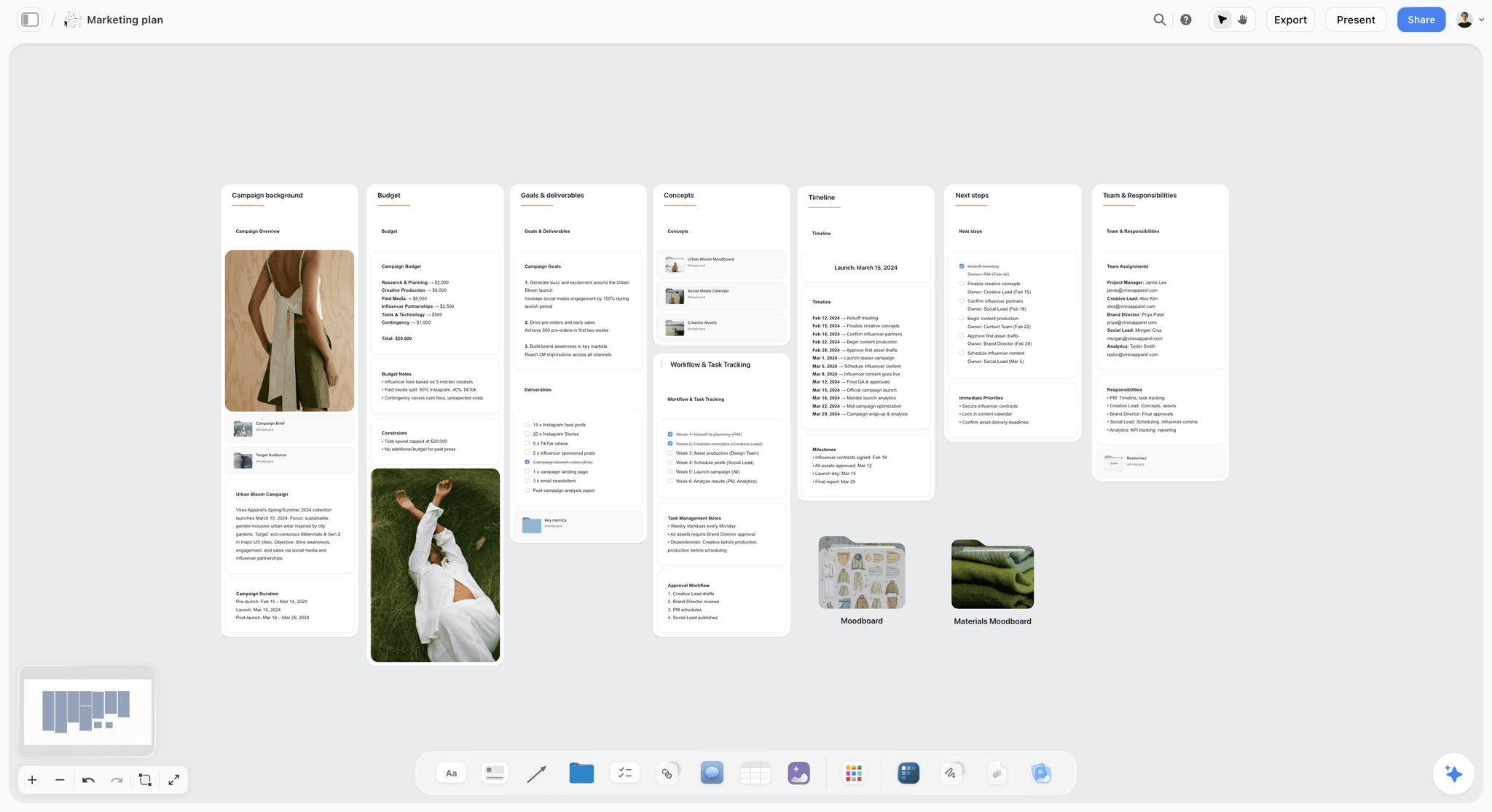 Marketing Plan template in Storyflow